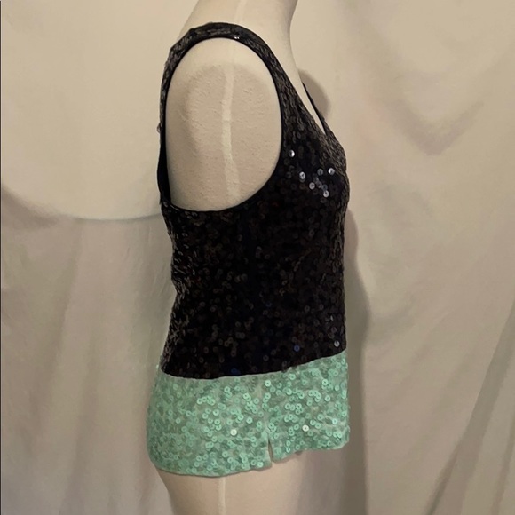 J crew blue navy color block sequence tank top size small - Picture 2 of 4